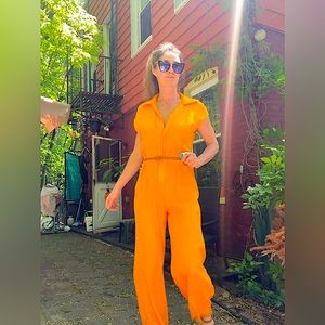 ZARA FULL LENGTH JACQUARD JUMPSUIT BLOGGERS FAV YELLOW Sz S